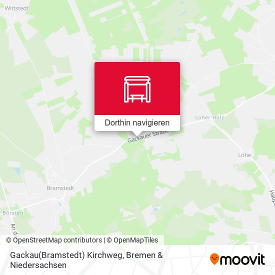 Gackau(Bramstedt) Kirchweg Karte