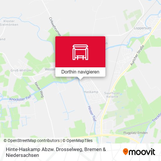 Hinte-Haskamp Abzw. Drosselweg Karte