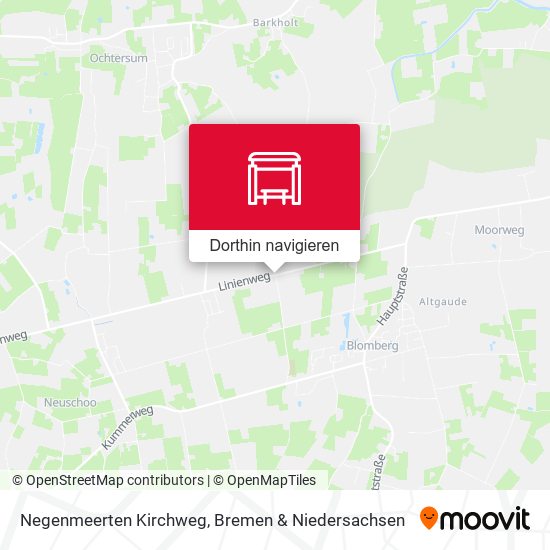 Negenmeerten Kirchweg Karte
