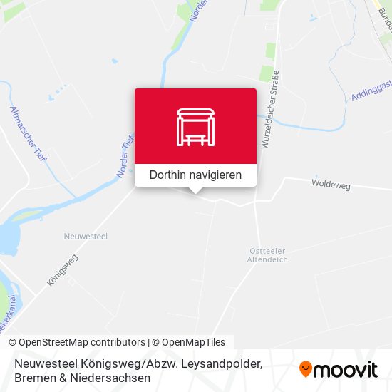 Neuwesteel Königsweg / Abzw. Leysandpolder Karte