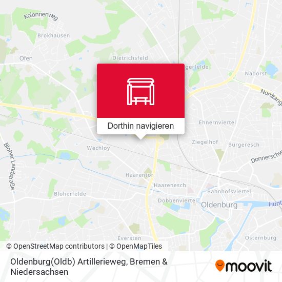 Oldenburg(Oldb) Artillerieweg Karte