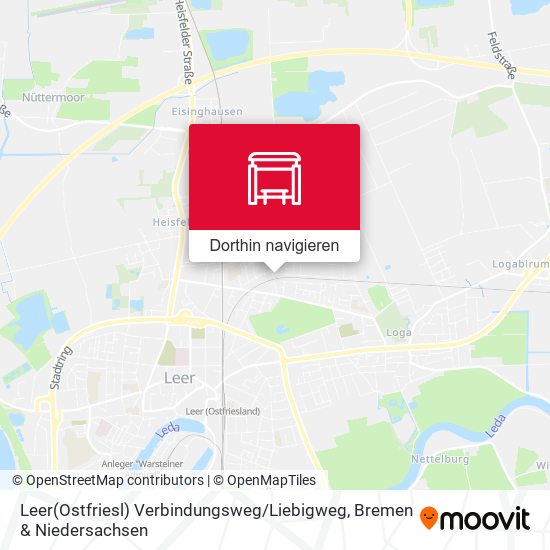 Leer(Ostfriesl) Verbindungsweg / Liebigweg Karte