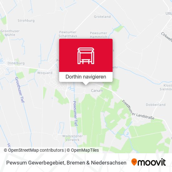 Pewsum Gewerbegebiet Karte