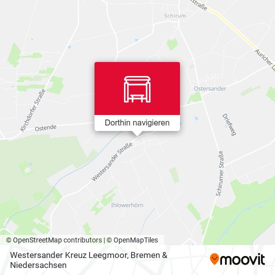 Westersander Kreuz Leegmoor Karte