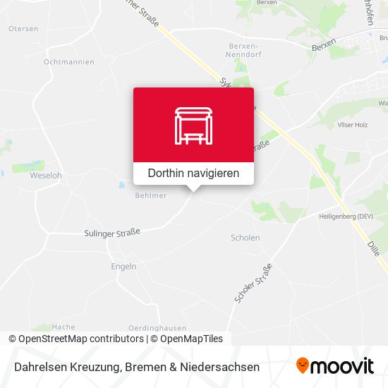 Dahrelsen Kreuzung Karte