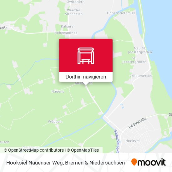 Hooksiel Nauenser Weg Karte