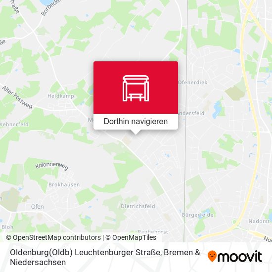 Oldenburg(Oldb) Leuchtenburger Straße Karte