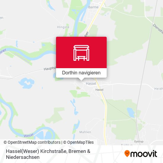 Hassel(Weser) Kirchstraße Karte