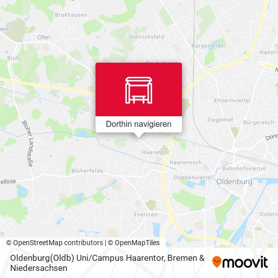 Oldenburg(Oldb) Uni / Campus Haarentor Karte