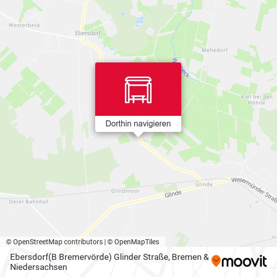 Ebersdorf(B Bremervörde) Glinder Straße Karte