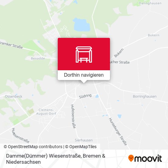 Damme(Dümmer) Wiesenstraße Karte