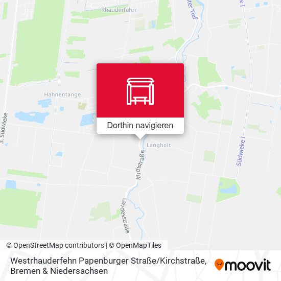 Westrhauderfehn Papenburger Straße / Kirchstraße Karte