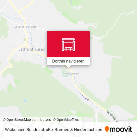 Wickensen Bundesstraße Karte