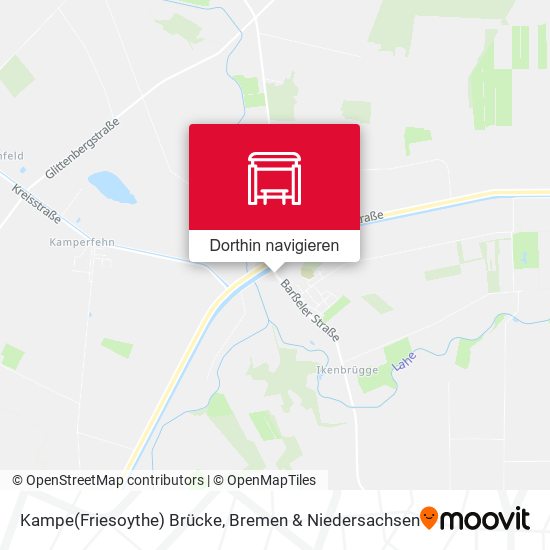Kampe(Friesoythe) Brücke Karte