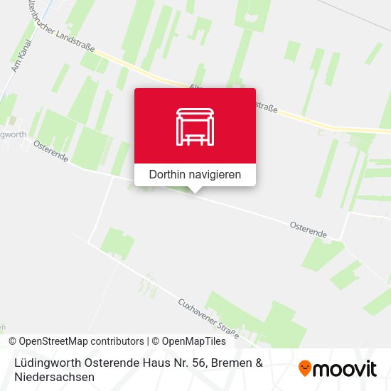 Lüdingworth Osterende Haus Nr. 56 Karte