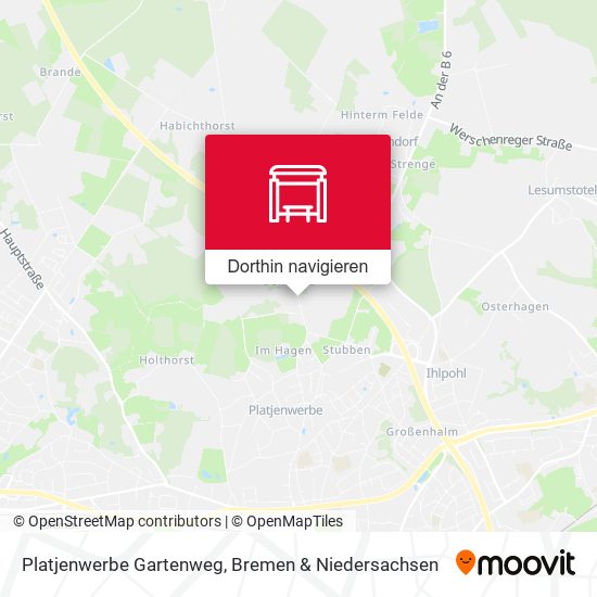 Platjenwerbe Gartenweg Karte