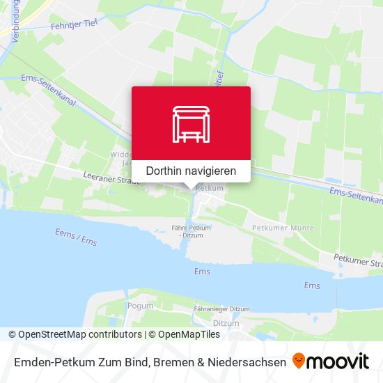Emden-Petkum Zum Bind Karte
