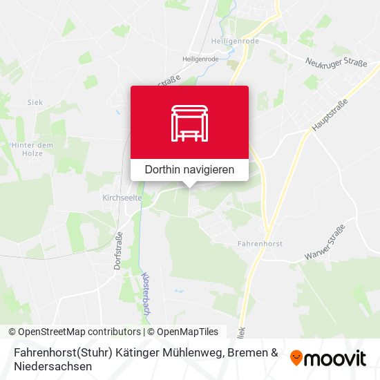 Fahrenhorst(Stuhr) Kätinger Mühlenweg Karte