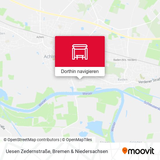 Uesen Zedernstraße Karte