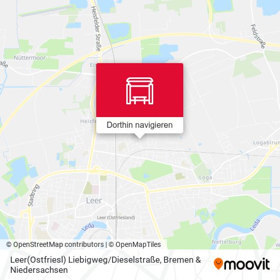 Leer(Ostfriesl) Liebigweg / Dieselstraße Karte