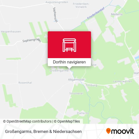 Großengarms Karte