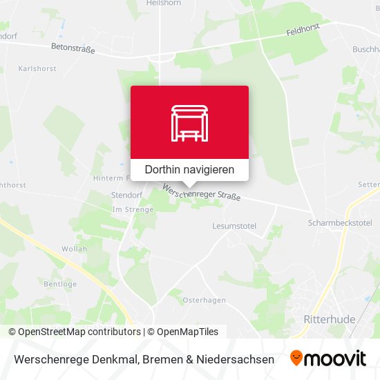 Werschenrege Denkmal Karte