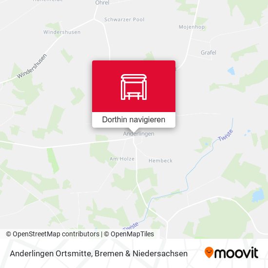 Anderlingen Ortsmitte Karte
