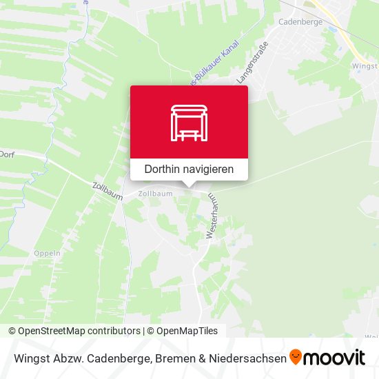 Wingst Abzw. Cadenberge Karte
