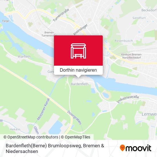 Bardenfleth(Berne) Brumloopsweg Karte