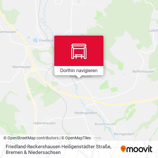 Friedland-Reckershausen Heiligenstädter Straße Karte