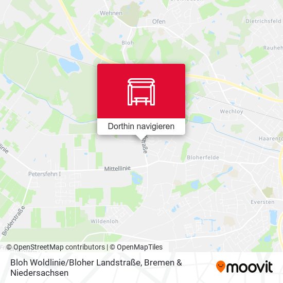 Bloh Woldlinie / Bloher Landstraße Karte