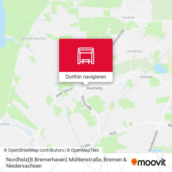 Nordholz(B Bremerhaven) Mühlenstraße Karte