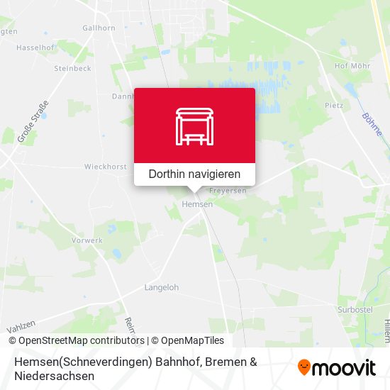 Hemsen(Schneverdingen) Bahnhof Karte