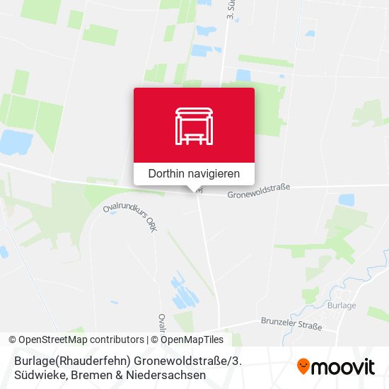 Burlage(Rhauderfehn) Gronewoldstraße / 3. Südwieke Karte