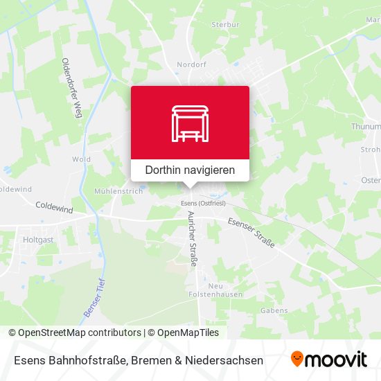 Esens Bahnhofstraße Karte