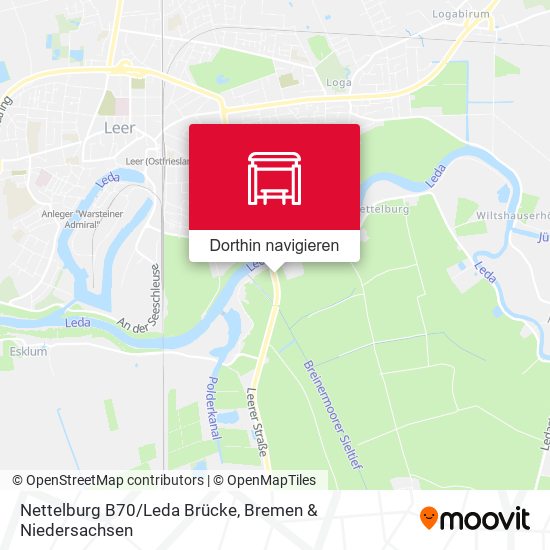 Nettelburg B70/Leda Brücke Karte