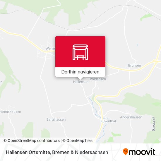 Hallensen Ortsmitte Karte