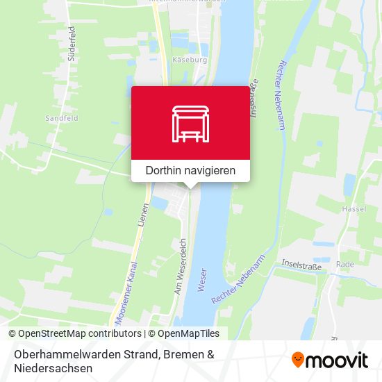 Oberhammelwarden Strand Karte