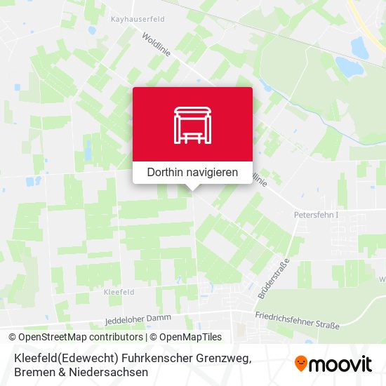 Kleefeld(Edewecht) Fuhrkenscher Grenzweg Karte