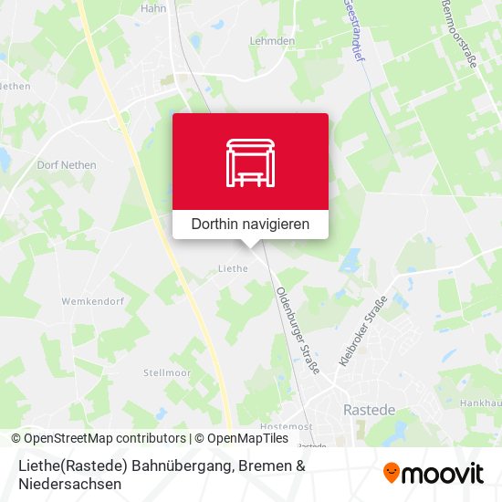 Liethe(Rastede) Bahnübergang Karte