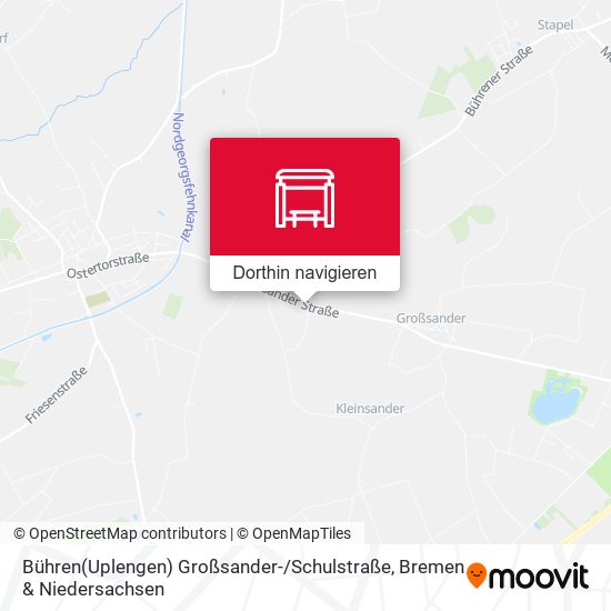 Bühren(Uplengen) Großsander- / Schulstraße Karte