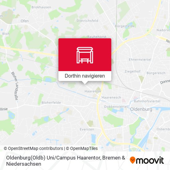 Oldenburg(Oldb) Uni / Campus Haarentor Karte