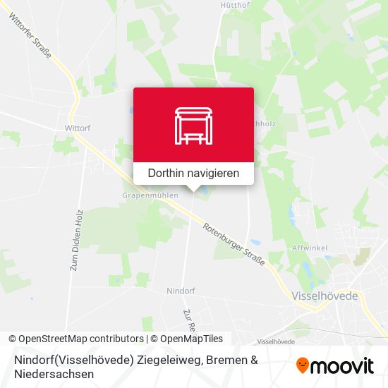 Nindorf(Visselhövede) Ziegeleiweg Karte