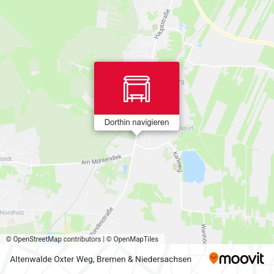 Altenwalde Oxter Weg Karte