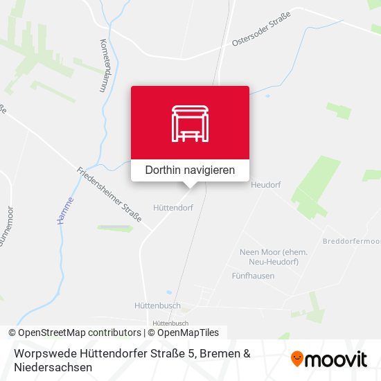 Worpswede Hüttendorfer Straße 5 Karte
