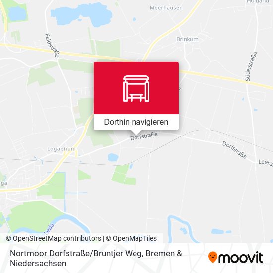 Nortmoor Dorfstraße / Bruntjer Weg Karte