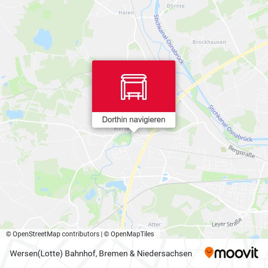 Wersen(Lotte) Bahnhof Karte