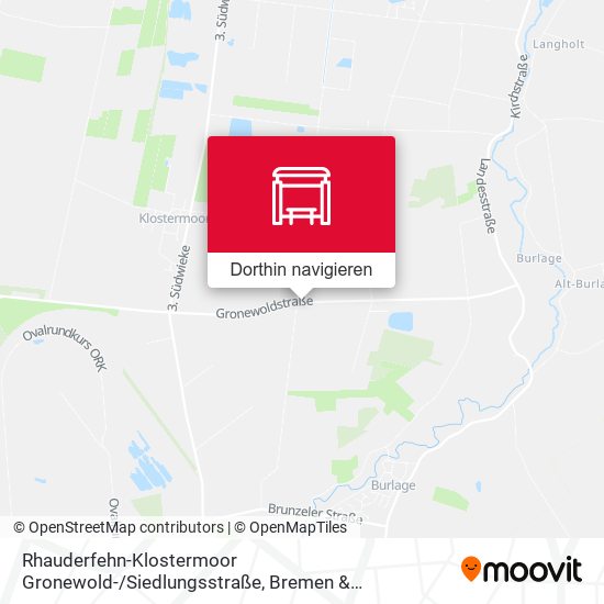 Rhauderfehn-Klostermoor  Gronewold- / Siedlungsstraße Karte
