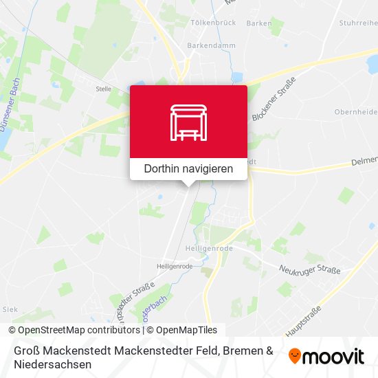 Groß Mackenstedt Mackenstedter Feld Karte