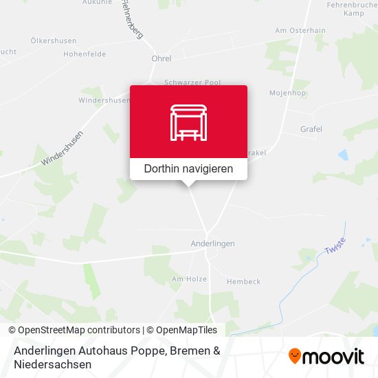 Anderlingen Autohaus Poppe Karte